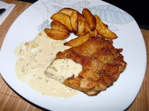 Putenschnitzel Mit Senf Sahne So E Und Kartoffelecken Rezept Kochbar De