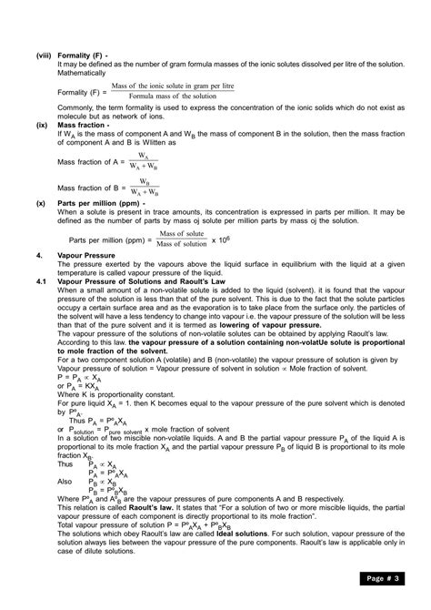 Solutions Chemistry Class 12 Notes Iit Jee And Neet