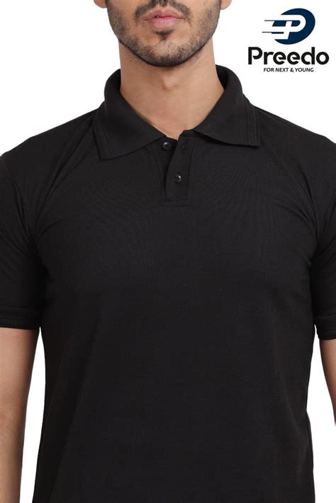 Cotton Plain Men Black Polo Neck T Shirt At Rs 120piece In New Delhi Id 26335848891