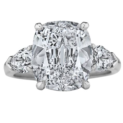 Graff Internally Flawless D Color Carat Cushion Cut Diamond Ring