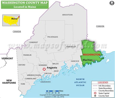 Washington County Map, Maine