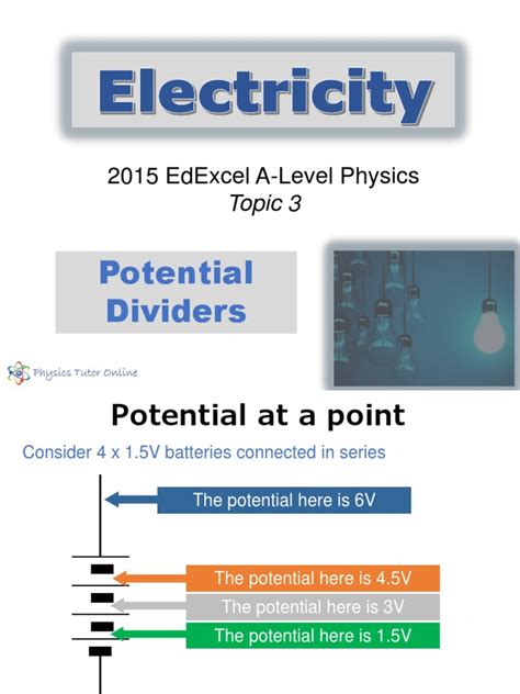 Potential Dividers 2015 Edexcel A Level Physics Download Free Pdf Electrical Components