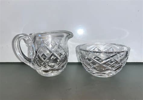 Waterford Tware Small Cream Sugar Signed Waterford Crystal Small Cream Sugar Waterford