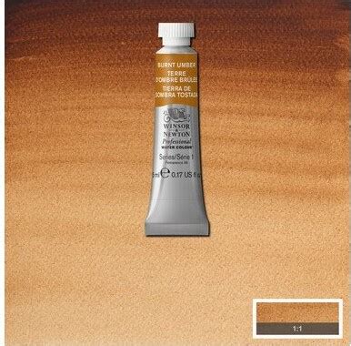 Winsor Newton Akvarelfarve Burnt Umber 5 Ml Se tilbud og køb på