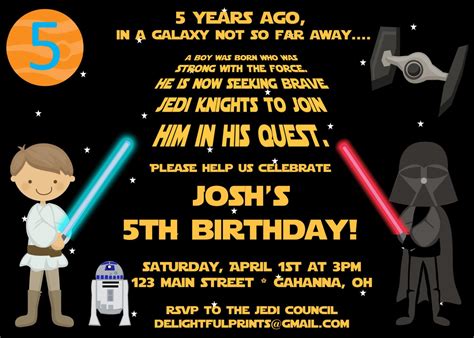 Star Wars Birthday Party Invitations - Download Hundreds FREE PRINTABLE Birthday Invitation ...