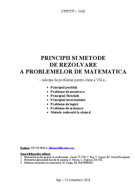 Pdf 176216744 Culegere Matematica Clasa Vii