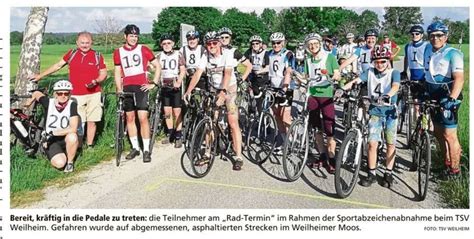 Sportabzeichen In Weilheim Gings Zum Start Aufs Rad Tsv