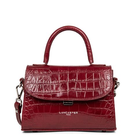 Lancaster Exotic Croco Petit Sac à Main 426 84 Carmin