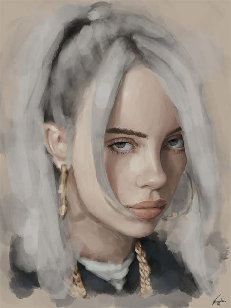 Artstation Billie Eilish Painting