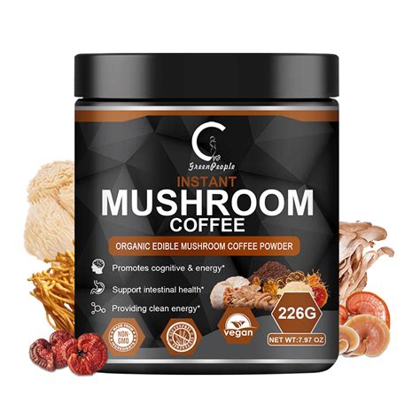 GPGP Instant Mushroom Coffee Supplement,with 7 Superfood Mushrooms for