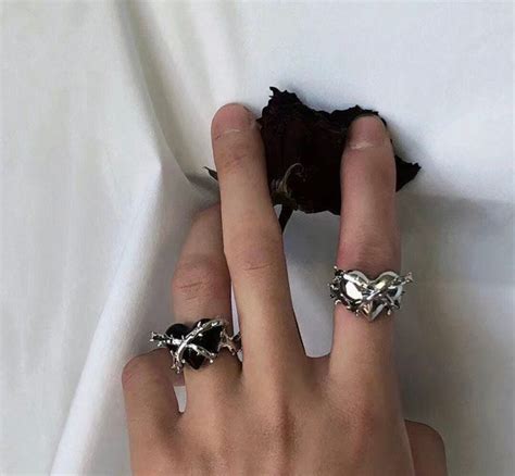 Barbwire Ring Spikes Ring Thorns Ring Thorn Heart Ring Vines Ring