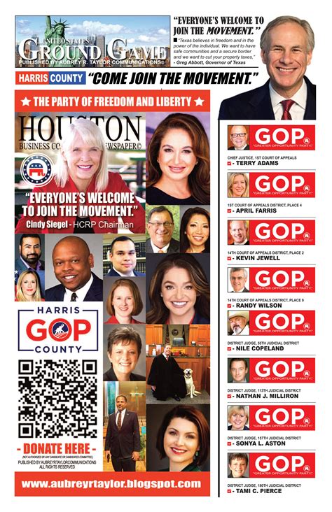 The Harris County Republican Party Has Sixty Eight Key Judicial Candidates For November 8 2022