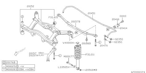 Subaru Outback Suspension Stabilizer Bar Bracket - 20466AG010 ...