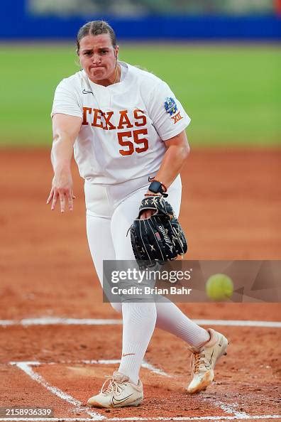 Pitcher Mac Morgan Of The Texas Longhorns Follows Through On A Pitch