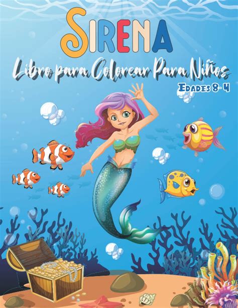 Buy Sirena Libro para colorear para niños de 4 a 8 años 29 páginas