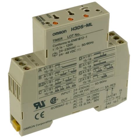 H3DS ML OMRON IA Multifunction Time Relay 0 1s 120hrs 24 230VAC 24