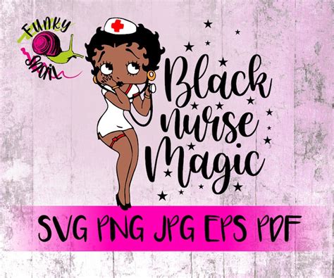 Black Nurse Svg Black Betty Boop Svg Inspired Bundle Svg Png Etsy