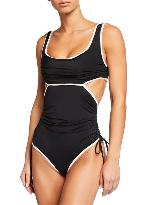 Johanna Ortiz Black Excursionist Cutout One Piece Swimsuit Bergdorf