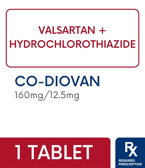 Co Diovan 160mg125 Mg Tab 28 Rose Pharmacy Medicine Delivery