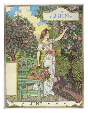 June Giclee Print Eugene Grasset Art Eugene Grasset Poster