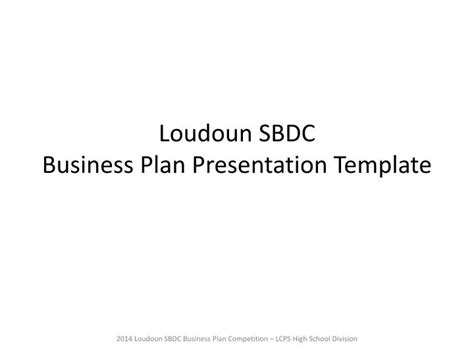 Ppt Loudoun Sbdc Business Plan Presentation Template Powerpoint