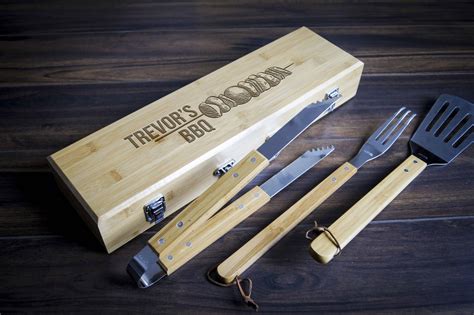 Personalized BBQ Set Engraved BBQ Set Customized BBQ Utensil Set