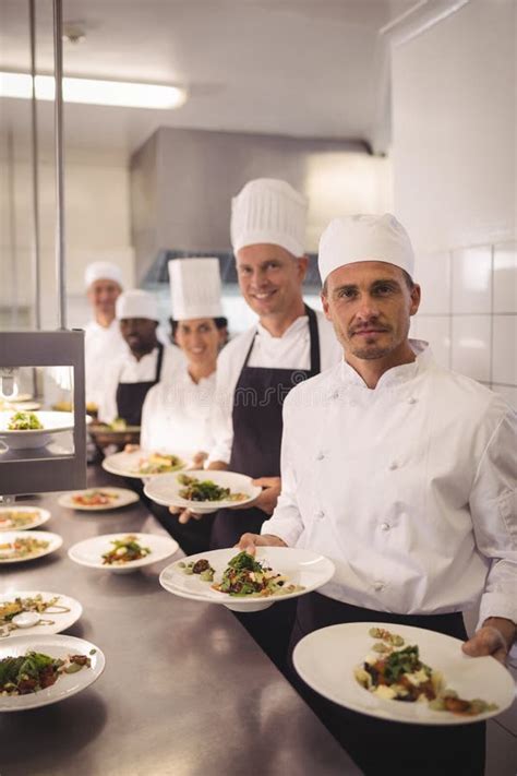 Chefs Presenting Food Plates Stock Photo Image Of Cooked Culinary