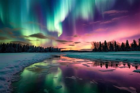 Premium AI Image | northern lights aurora lights