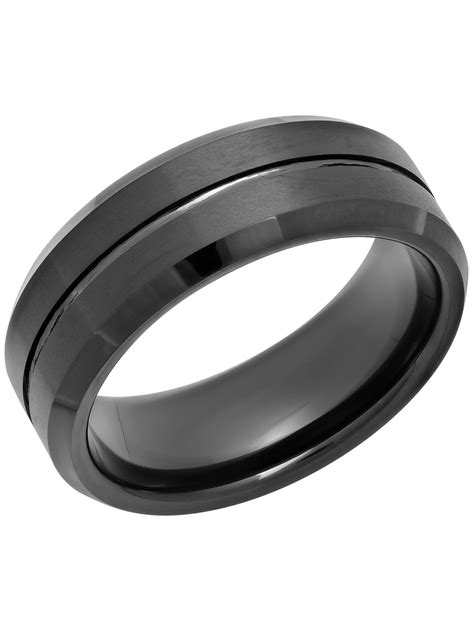 Brilliance Fine Jewelry Men S Black Tungsten Mm Comfort Fit Wedding