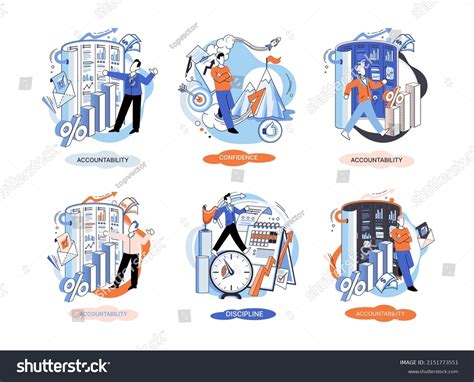 Personal Quality Concept Creative Metaphors Set Stock Vector Royalty