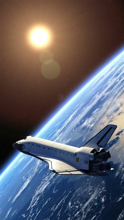 Transbordador Espacial Descubrimiento En El Espacio Carga Tierra