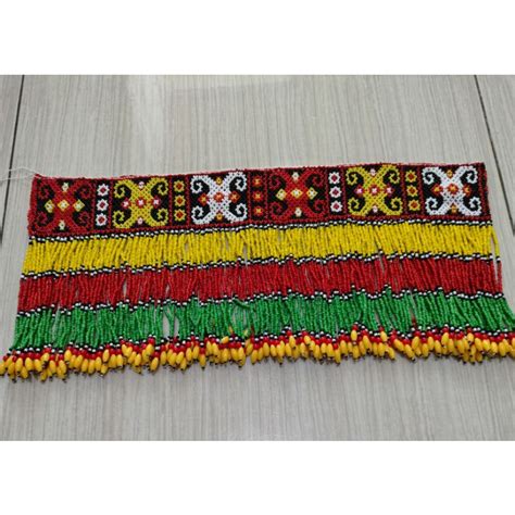 Jual Dewasa Ikat Pinggang Pendeng Manik Dayak Hiasan Dada Manik