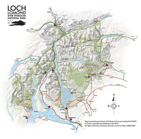 Map of Loch Lomond