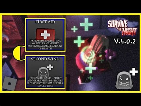 Roblox Survive The Night First Aid Gear With Second Wind Perk