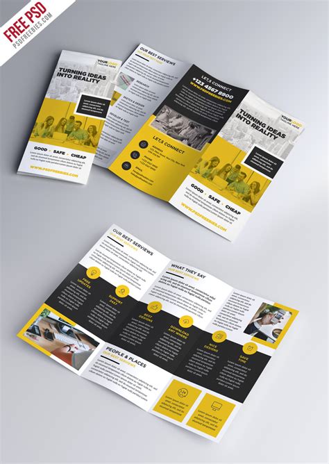 Multipurpose Tri Fold Brochure Psd Template Psdfreebies