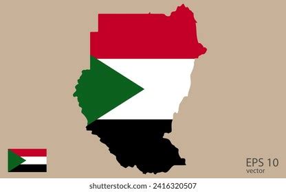 Vector Map Sudan Vector Design Isolated Stock Vector Royalty Free