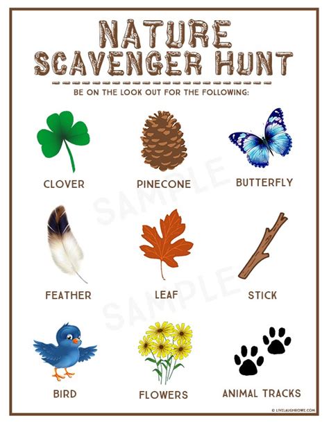 Scavenger Hunt Nature Printable