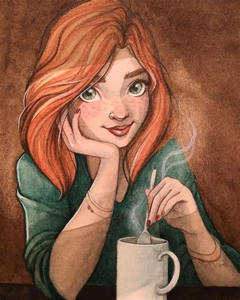 Julie Mellan Illustration Instagram Coffee Time