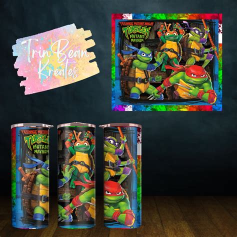 Ninja Turtles Tumbler Wrap 2023 TMNT Turtle Tumbler Wrap Etsy