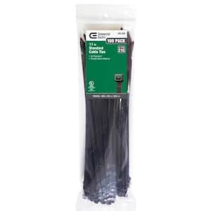 Commercial Electric 8 In UV Cable Tie Black 100 Pack GT 200STCB