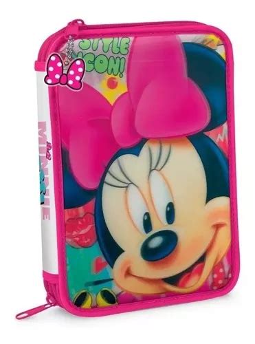 Cartuchera 2 Pisos Minnie Mouse 3d Con Elasticos 535 MercadoLibre