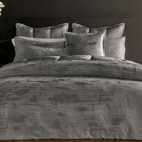 Donna Karan Vapor Collection Full Queen Duvet Cover Gray