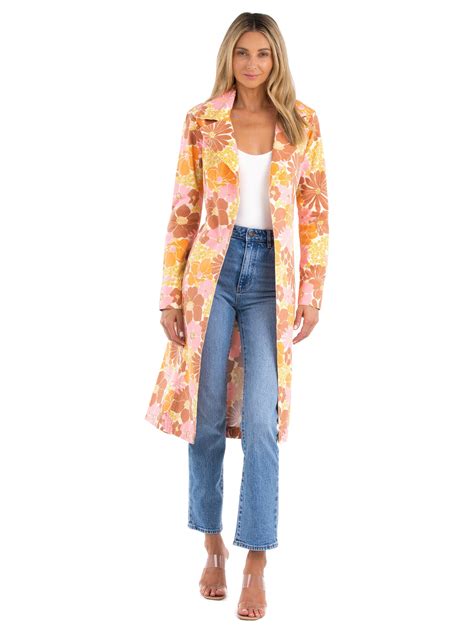 Show Me Your Mumu Nancy Trench Coat In Retro Garden Fashionpass