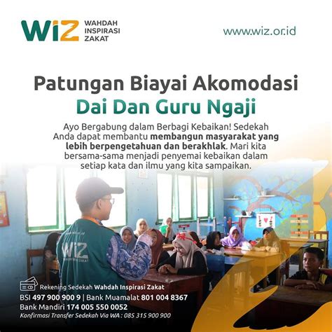 Patungan Biayai Akomodasi Dai Dan Guru Ngaji Wahdah Inspirasi Zakat