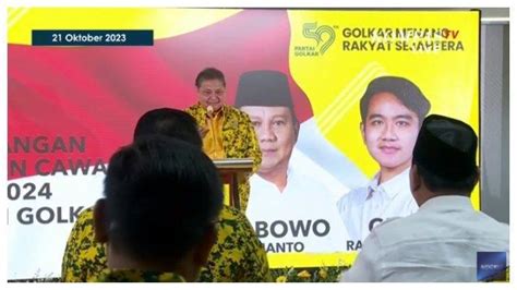 RESMI Golkar Dukung Gibran Rakabuming Jadi Bacawapres Mendampingi