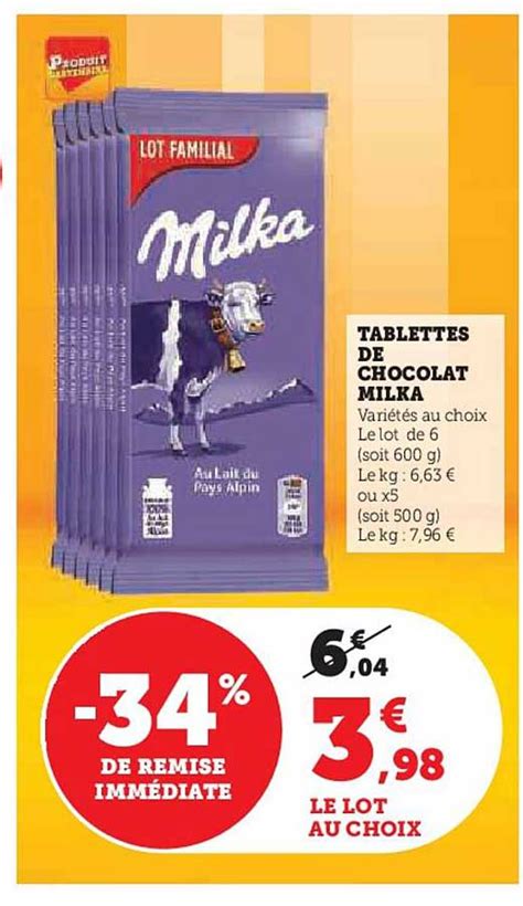 Promo Tablettes De Chocolat Milka Chez Hyper U ICatalogue Fr