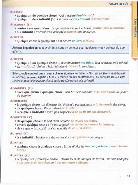 Les Verbes Et Leurs Prepositions Verbe Pr Position Verbes Fran Ais