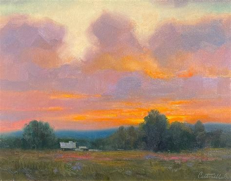 Greg Cartmell Pastoral Sunset Painting Auction