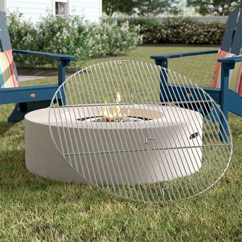 Reliford Foldable Cooking Round Fire Pit Log Grate Fire Pit Grate