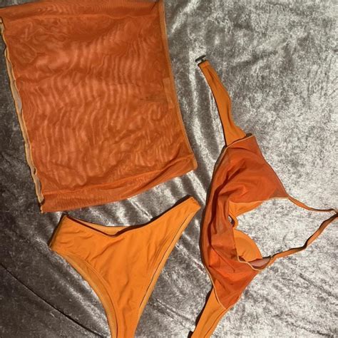 Women S Orange Bikinis And Tankini Sets Depop